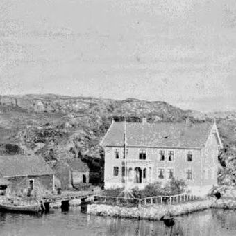 Gamlehuset på Buskøy rundt 1900